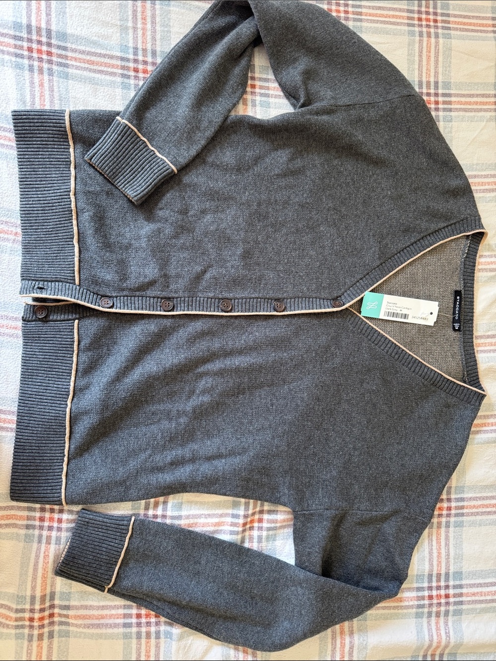 Staccato Gray V-Neck Cardigan Sweater NWT (stitchfix)